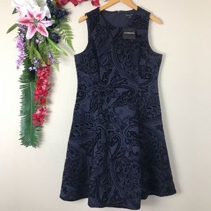 Liz Claiborne black and navy dress